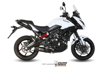 Mivv Oval Carbon Compleet 2in1 Uitlaatsysteem met E-keur Kawasaki Versys 650 2015 > 2020